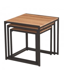 ALBA SET 3 ΤΜΧ ΤΡΑΠΕΖΑΚΙΑ OAK GRAIN 45Χ45Χ45-40Χ40Χ40-35Χ35Χ35εκ.