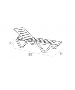 AQUA ΛΕΥΚΗ ΞΑΠΛΩΣΤΡΑ 64Χ187Χ30εκ.