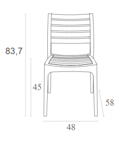 ARES ΚΑΡΕΚΛΑ WHITE ΠΟΛ/ΝΙΟΥ 48Χ58Χ83.7εκ.