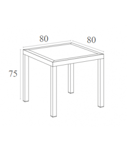 ARES ΤΡΑΠΕΖΙ 80Χ80Χ75εκ. DARK GREY ΠΟΛ/ΝΙΟΥ ARES ΤΡΑΠΕΖΙ 80Χ80Χ75εκ. DARK GREY ΠΟΛ/ΝΙΟΥ