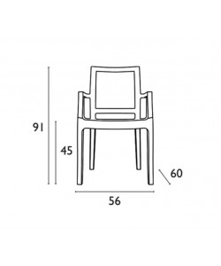 ARTHUR BLACK TRANSP. ΠΟΛΥΘΡΟΝΑ 56X60X91εκ.