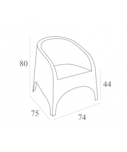 ARUBA WHITE ΠΟΛΥΘΡΟΝΑ ΠΟΛ/ΝΙΟΥ 74X75X80εκ. ARUBA WHITE ΠΟΛΥΘΡΟΝΑ ΠΟΛ/ΝΙΟΥ 74X75X80εκ.
