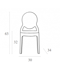 BABY ELIZABETH CLEAR TRANSP. ΚΑΡΕΚΛΑΚΙ 30Χ34Χ63εκ.