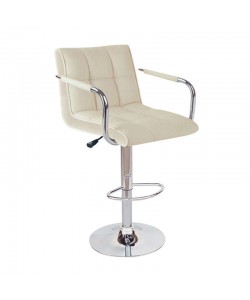 BAR54 CREAM PU(Σ2)ΣΚΑΜΠΟ ΜΕ ΑΜΟΡΤΙΣΕΡ 52X50X112εκ.