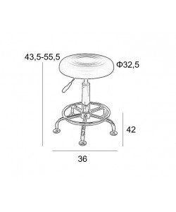 BAR71 ΛΕΥΚΟ PU(Σ2)ΣΚΑΜΠΟ ΜΕ ΑΜΟΡΤΙΣΕΡ 36X42X43.5-55.5εκ. BAR71 ΛΕΥΚΟ PU(Σ2)ΣΚΑΜΠΟ ΜΕ ΑΜΟΡΤΙΣΕΡ 36X42X43.5-55.5εκ.