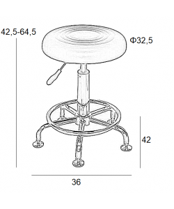 BAR71 ΜΑΥΡΟ PU(Σ2)ΣΚΑΜΠΟ ΜΕ ΑΜΟΡΤΙΣΕΡ 36X42X64.5εκ. BAR71 ΜΑΥΡΟ PU(Σ2)ΣΚΑΜΠΟ ΜΕ ΑΜΟΡΤΙΣΕΡ 36X42X64.5εκ.