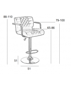 BAR83 ΜΑΥΡΟ PU(Σ2)ΣΚΑΜΠΟ ΜΕ ΑΜΟΡΤΙΣΕΡ 51Χ51Χ110εκ.
