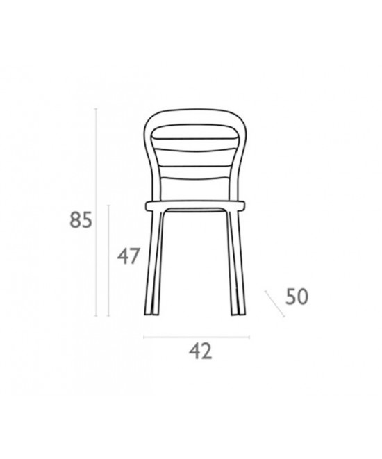 BIBI WHITE/RED TRANSP. ΚΑΡΕΚΛΑ 42X50X85εκ.