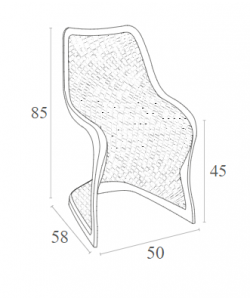 BLOOM TAUPE ΚΑΡΕΚΛΑ ΠΟΛ/ΝΙΟΥ 50X58X85εκ.