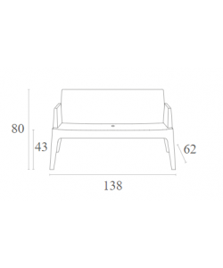 BOX WHITE KANAΠEΣ ΠΟΛ/ΝΙΟΥ 138Χ62Χ80εκ.
