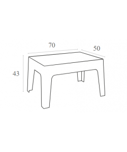 BOX WHITE TPAΠEZI 70Χ50Χ43εκ. ΠΟΛ/ΝΙΟΥ