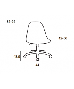 A1330 PINK PU ΚΑΡΕΚΛΑ ΓΡΑΦΕΙΟΥ 44X48.5X42-82/56-95εκ.