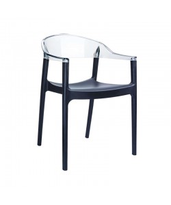 CARMEN BLACK/CLEAR ΠΟΛΥΘΡΟΝΑ 49X53X79εκ.