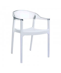 CARMEN WHITE/CLEAR ΠΟΛΥΘΡΟΝΑ 49X53X79εκ.