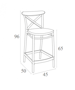 CROSS 65εκ. ΣΚΑΜΠΟ OLIVE GREEN ΠΟΛ/ΝΙΟΥ 45Χ50Χ96εκ.