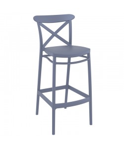 CROSS 75εκ. ΣΚΑΜΠΟ DARK GREY ΠΟΛ/ΝΙΟΥ 45Χ52Χ106εκ.