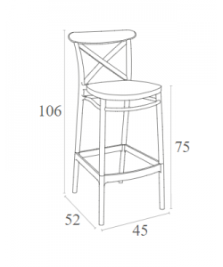 CROSS 75εκ. ΣΚΑΜΠΟ OLIVE GREEN ΠΟΛ/ΝΙΟΥ 45Χ52Χ106εκ.