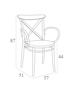 CROSS XL TAUPE ΠΟΛΥΘΡΟΝΑ ΠΟΛ/ΝΙΟΥ 57Χ51Χ87εκ.
