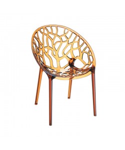 CRYSTAL AMBER TRANSP.(Σ4)ΠΟΛΥΘΡΟΝΑ 59Χ60Χ80εκ.