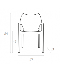 DIVA SILVER GREY ΠΟΛΥΘΡΟΝΑ ΠΟΛ/ΝΙΟΥ 57X53X84εκ.