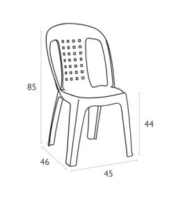 ESTELLA ΛΕΥΚΗ ΚΑΡΕΚΛΑ 45Χ46Χ85εκ.