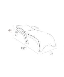 FIJI ΞΑΠΛΩΣΤΡΑ DARK GREY ΠΟΛ/ΝΙΟΥ 73Χ187Χ44εκ.