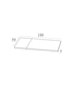 FIJI ΣΤΡΩΜΑ POLYESTER ΕΚΡΟΥ 59X186X5εκ.
