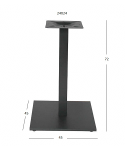 FLAT PROMO ΜΑΥΡΗ 45Χ45Χ72εκ.(Π/Ρ)ΒΑΣΗ ΜΕΤΑΛΛΙΚΗ ΜΕ ΡΕΓ/ΡΟΥΣ