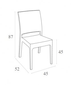 FLORIDA BROWN ΚΑΡΕΚΛΑ ΠΟΛ/ΝΙΟΥ 45Χ52Χ87εκ.