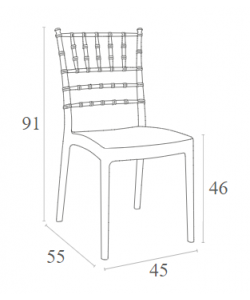 JOSEPHINE BLACK ΚΑΡΕΚΛΑ ΠΟΛ/ΝΙΟΥ 45X55X91εκ.