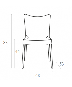JULIETTE WHITE ΚΑΡΕΚΛΑ ΠΟΛ/ΝΙΟΥ/ΑΛΟΥΜ. 48Χ53Χ83εκ.