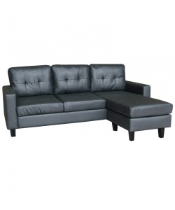 LIANA S BLACK PVC ΓΩΝΙΑ 185Χ126X84εκ.