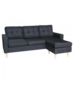 LIANA S BLACK ΥΦΑΣΜΑ ΚΑΝΑΠΕΣ ΓΩΝΙΑ 185Χ126X84εκ.