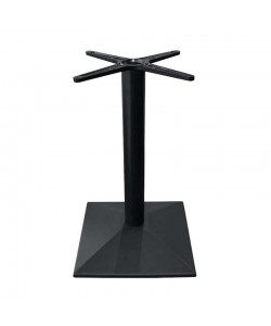 LIMA 50Χ50Χ73εκ.(Σ/Ρ)ΤΕΤΡΑΓΩΝΗ ΒΑΣΗ ΜΕΤΑΛΛΙΚΗ ΜΕ ΡΕΓ/ΡΟΥΣ ΜΑΥΡΗ