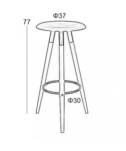 LOFT ΣΚΑΜΠΟ ΜΑΥΡΟ ΧΩΡΙΣ ΠΛΑΤΗ 77XΦ37εκ.