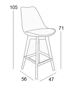 LOGAN ΓΚΡΙ ΣΚΑΜΠΟ 47Χ56Χ71-105εκ.