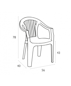 LOLA ΠΡΑΣΙΝΗ ΠΟΛΥΘΡΟΝΑ 56X40X78εκ.