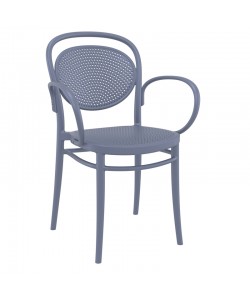 MARCEL XL DARK GREY ΠΟΛΥΘΡΟΝΑ ΠΟΛ/ΝΙΟΥ 57Χ52Χ85εκ.