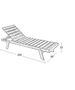 MARIS ΞΑΠΛΩΣΤΡΑ ΞΥΛ. 60X200Χ33εκ.