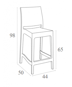 MAYA 65εκ. ΣΚΑΜΠΟ WHITE ΠΟΛ/ΝΙΟΥ 44Χ50Χ98εκ.