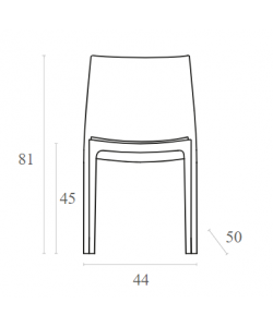 MAYA ΚΑΡΕΚΛΑ DARK GREY ΠΟΛ/ΝΙΟΥ 44Χ50Χ81εκ.