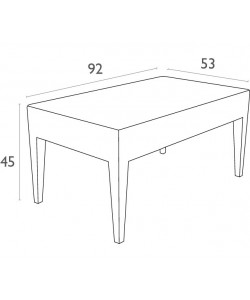 MIAMI DARK GREY ΤΡΑΠΕΖΙ 92Χ53Χ45εκ. ΠΟΛ/ΝΙΟΥ