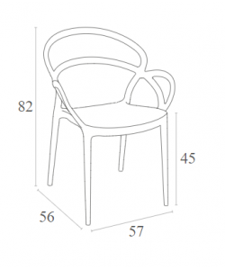 MILA RED ΠΟΛΥΘΡΟΝΑ ΠΟΛ/ΝΙΟΥ 57Χ56Χ82εκ.