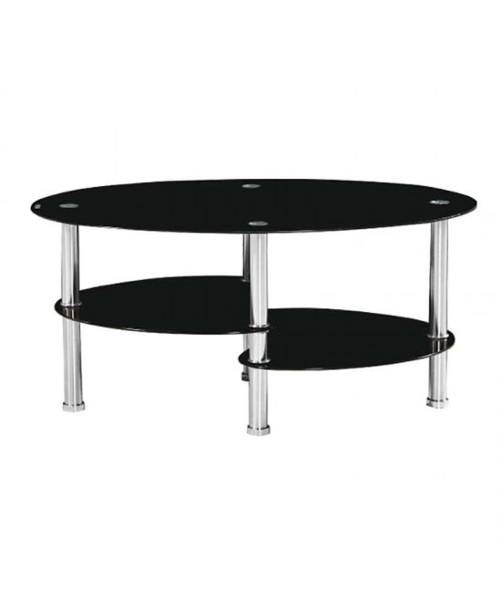 MILAN ΜΑΥΡΟ 90Χ55Χ40εκ.ΤΡΑΠΕΖΙ ΣΑΛΟΝΙΟΥ