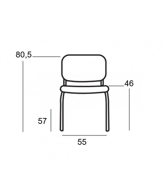 MILOS PP ΜΑΥΡΟ ΚΑΡΕΚΛΑ ΒΑΦΗΣ 55X57X80.5εκ.