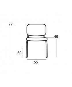 MILOS ΓΚΡΙ ΥΦΑΣΜΑ ΚΑΡΕΚΛΑ ΒΑΦΗΣ 55X59X77εκ.