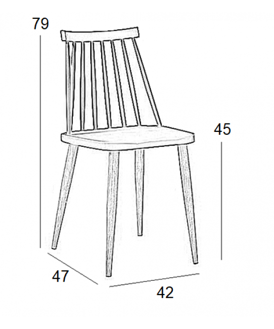 MIRELLA ΛΕΥΚΗ ΚΑΡΕΚΛΑ/ΡΡ/ΜΕΤΑΛΛΙΚΗ 42Χ47Χ79εκ.