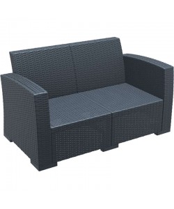 MONACO DARK GREY 2ΘΕΣΙΟΣ ΚΑΝΑΠΕΣ ΠΟΛ/ΝΙΟΥ 140X79X79εκ.