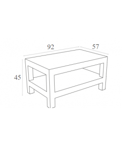 MONACO DARK GREY ΤΡΑΠΕΖΙ 92Χ57Χ45εκ. ΠΟΛ/ΝΙΟΥ