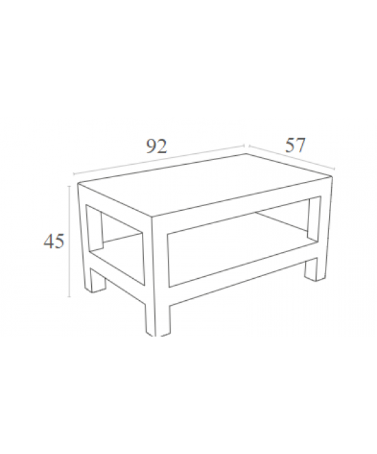 MONACO DARK GREY ΤΡΑΠΕΖΙ 92Χ57Χ45εκ. ΠΟΛ/ΝΙΟΥ